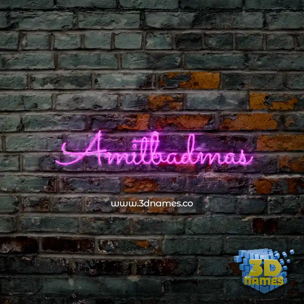 amitbadmas in Pink Neon style - 3D name wallpaper