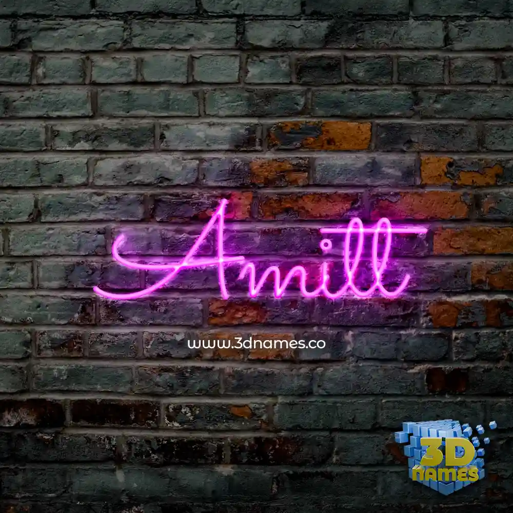 amitt in Pink Neon style - 3D name wallpaper