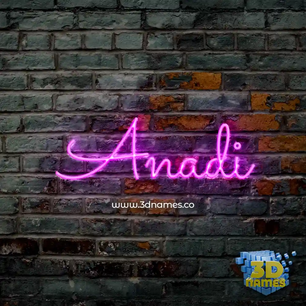 anadi in Pink Neon style - 3D name wallpaper