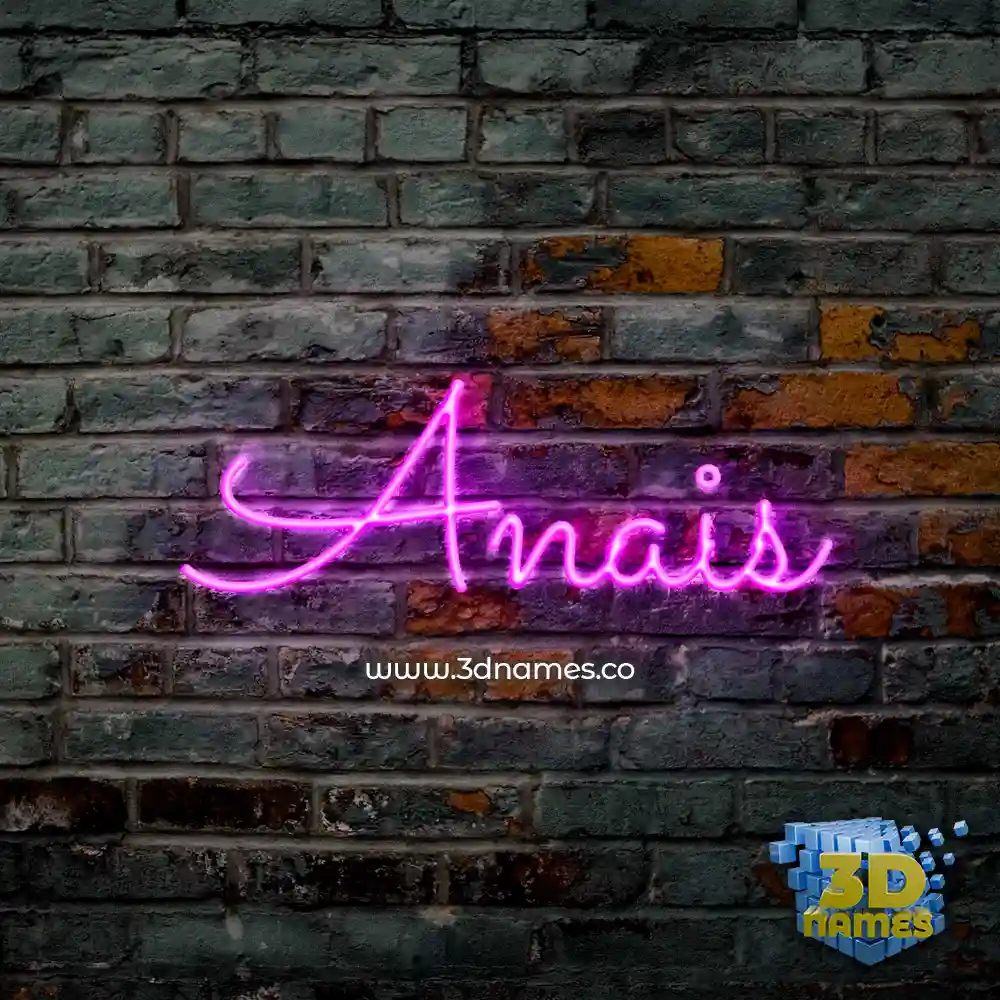 anais in Pink Neon style - 3D name wallpaper