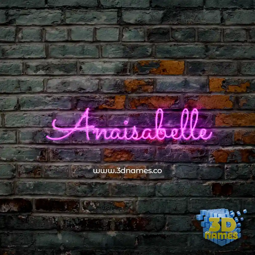 anaisabelle in Pink Neon style - 3D name wallpaper