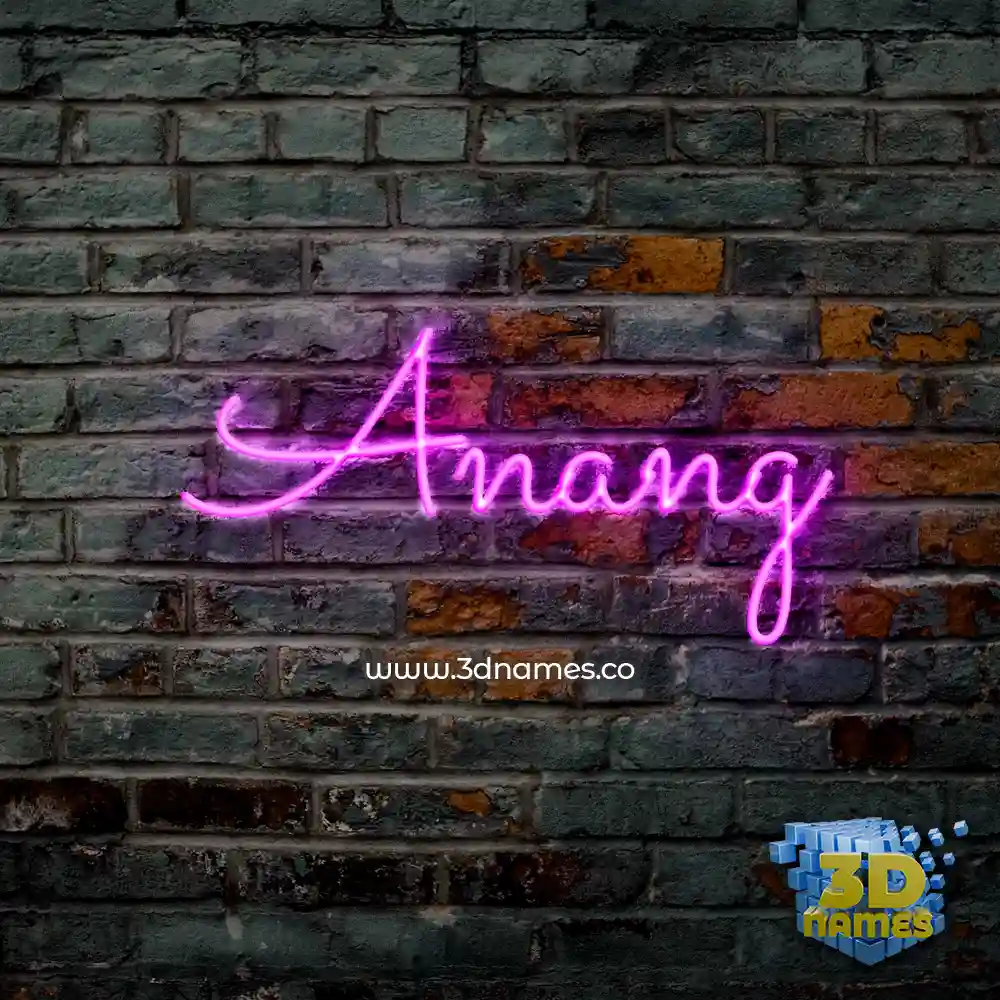 anang in Pink Neon style - 3D name wallpaper