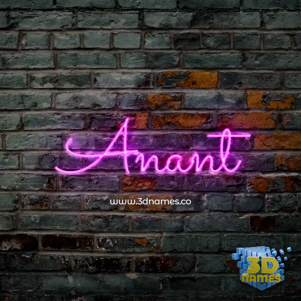 anant in Pink Neon style - 3D name wallpaper