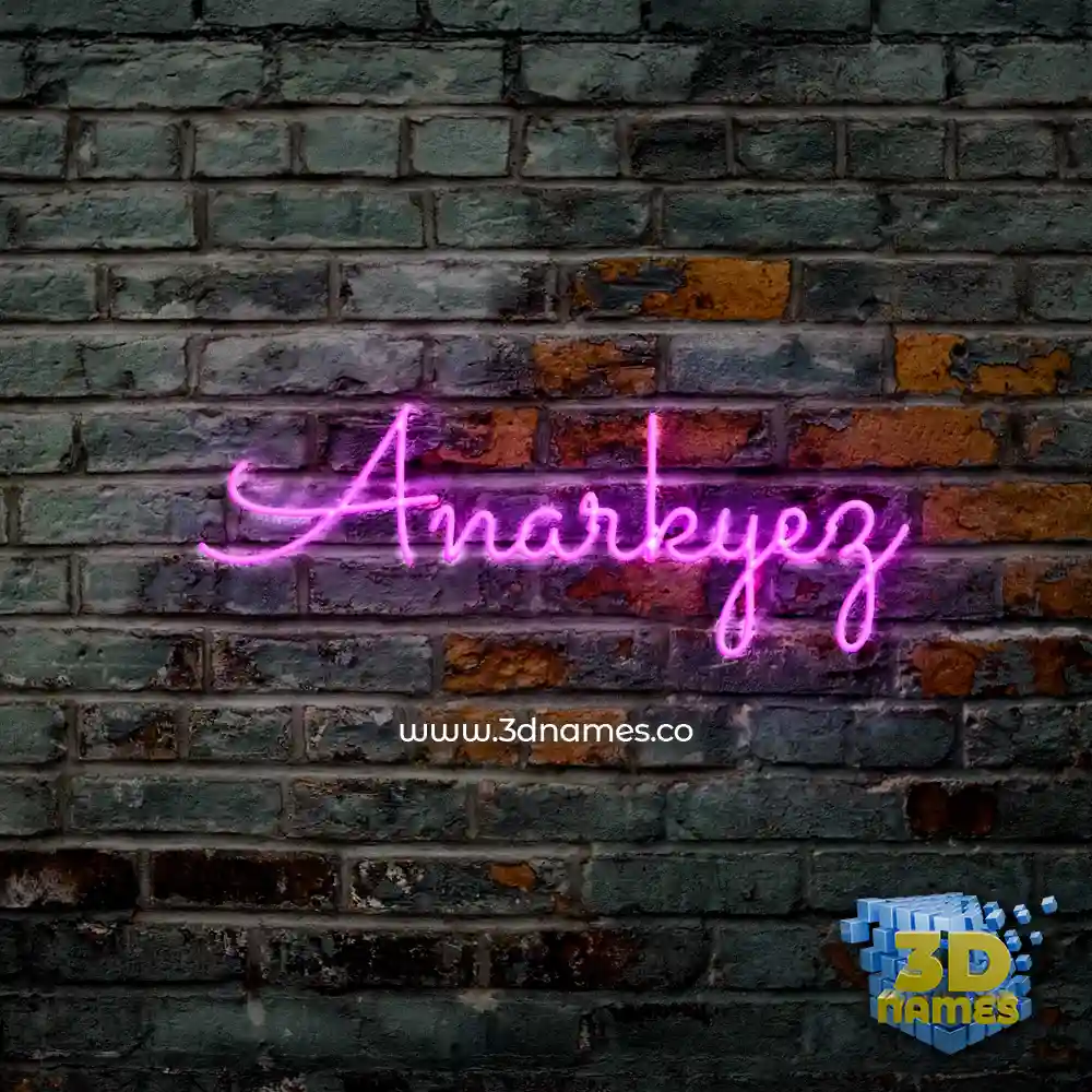 anarkyez in Pink Neon style - 3D name wallpaper