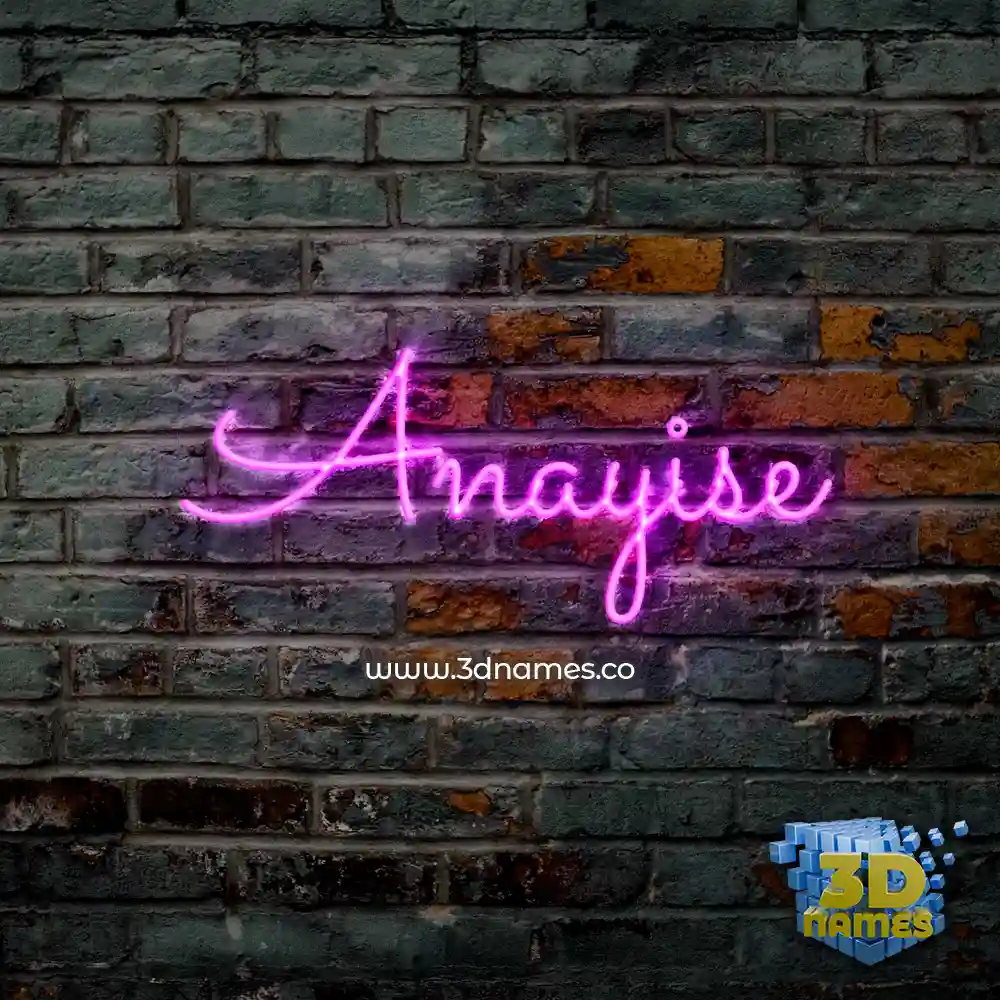 anayise in Pink Neon style - 3D name wallpaper