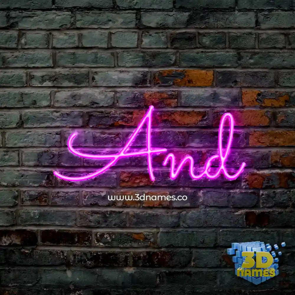 and in Pink Neon style - 3D name wallpaper
