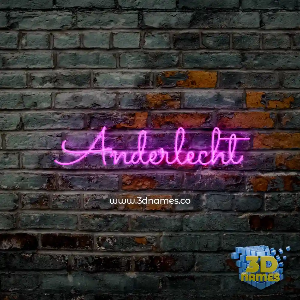anderlecht in Pink Neon style - 3D name wallpaper
