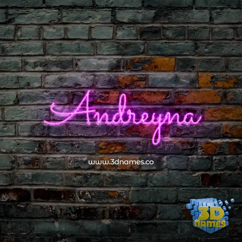 andreyna in Pink Neon style - 3D name wallpaper
