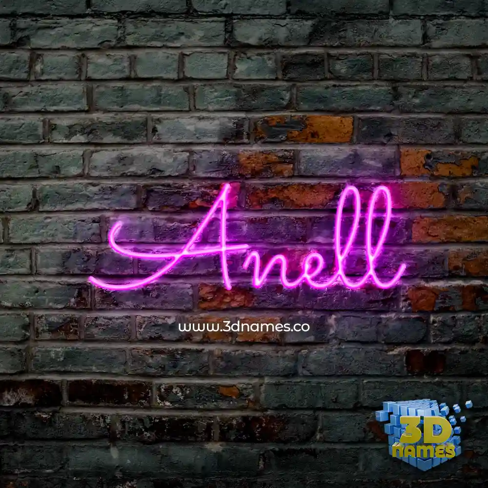 anell in Pink Neon style - 3D name wallpaper