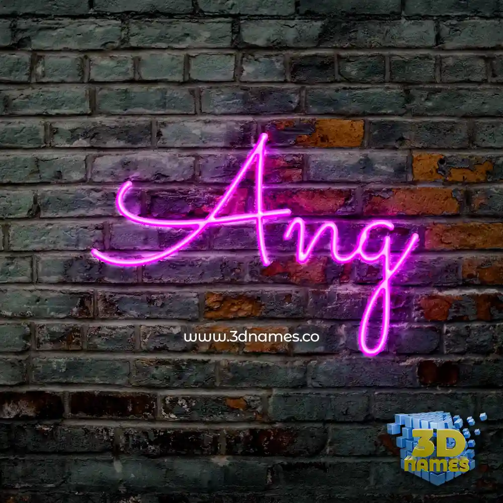 ang in Pink Neon style - 3D name wallpaper