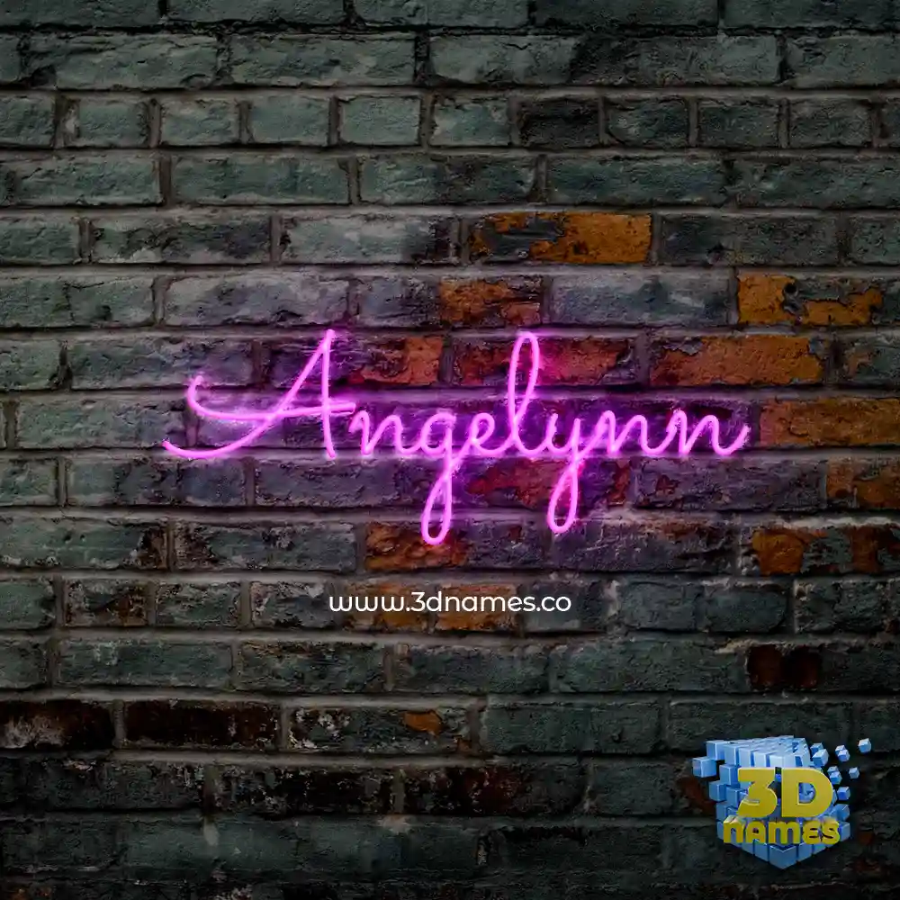 angelynn in Pink Neon style - 3D name wallpaper