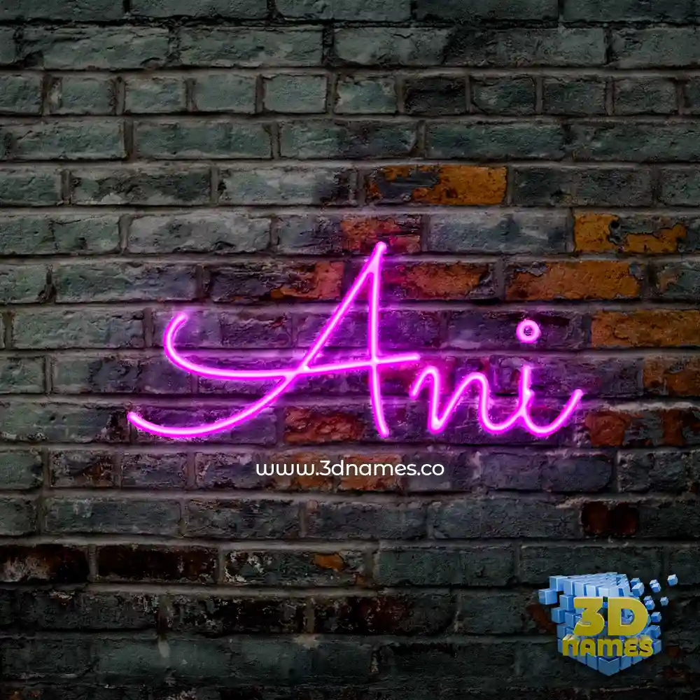 ani in Pink Neon style - 3D name wallpaper