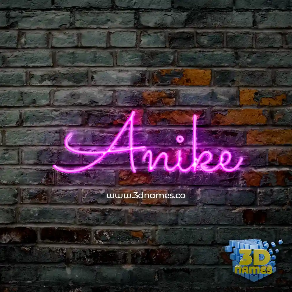 anike in Pink Neon style - 3D name wallpaper