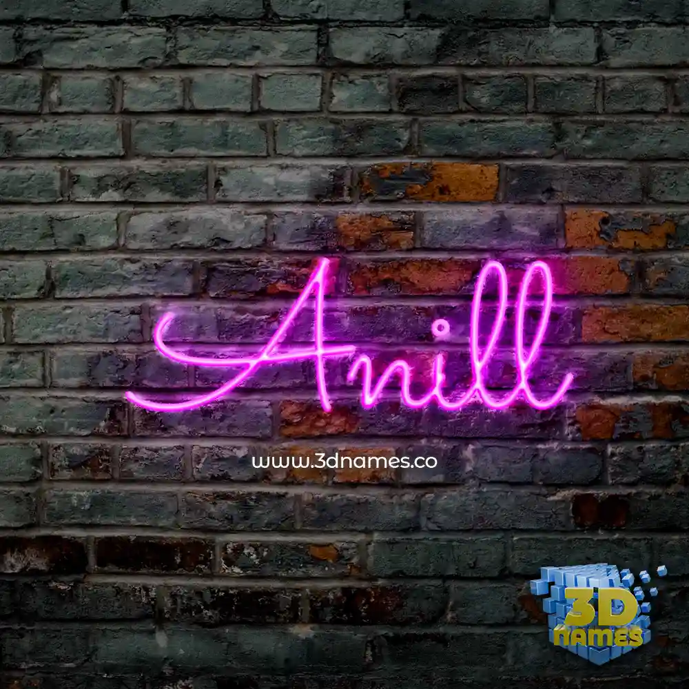 anill in Pink Neon style - 3D name wallpaper