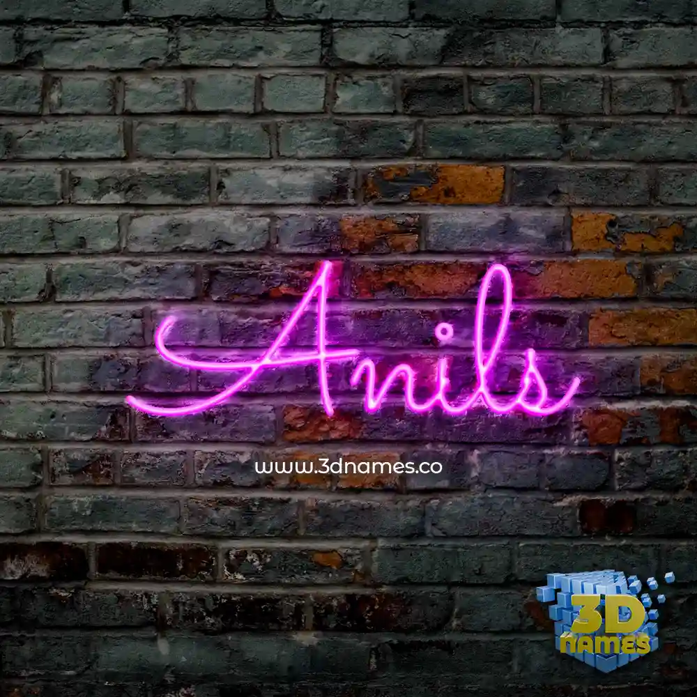anils in Pink Neon style - 3D name wallpaper