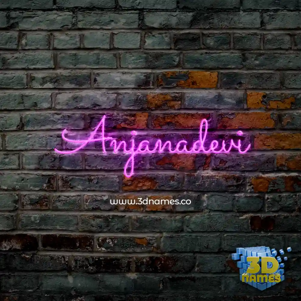 anjanadevi in Pink Neon style - 3D name wallpaper
