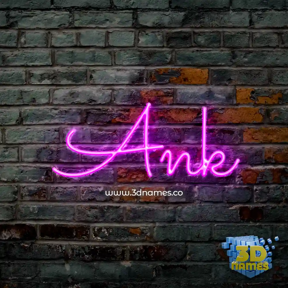 ank in Pink Neon style - 3D name wallpaper