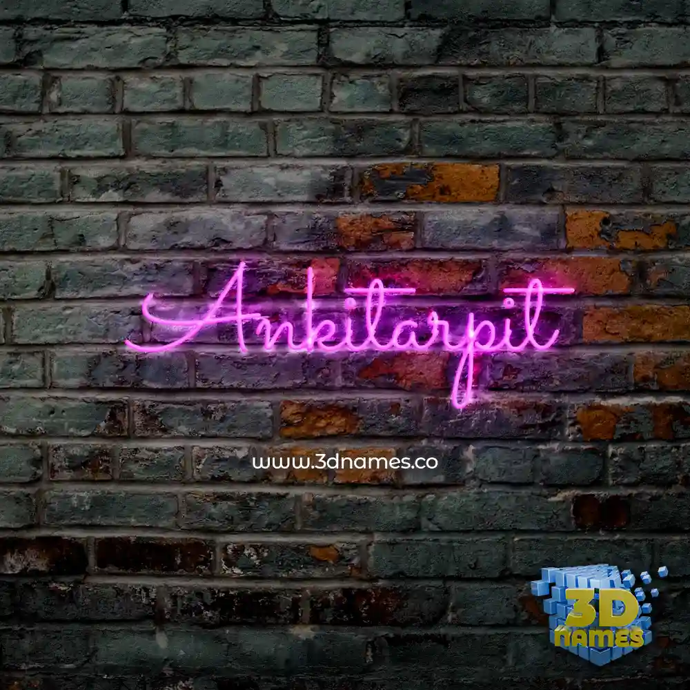 ankitarpit in Pink Neon style - 3D name wallpaper