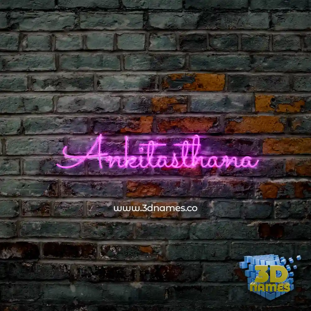 ankitasthana in Pink Neon style - 3D name wallpaper