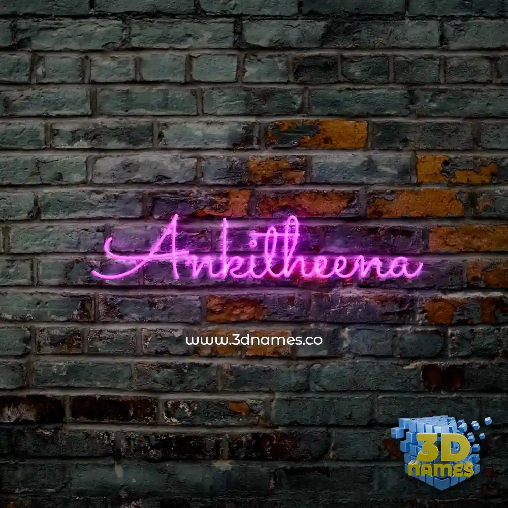 ankitheena in Pink Neon style - 3D name wallpaper