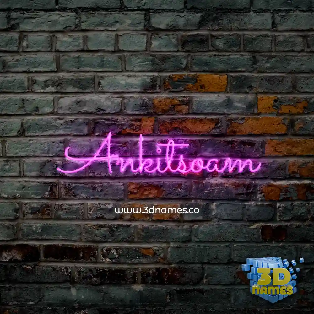 ankitsoam in Pink Neon style - 3D name wallpaper