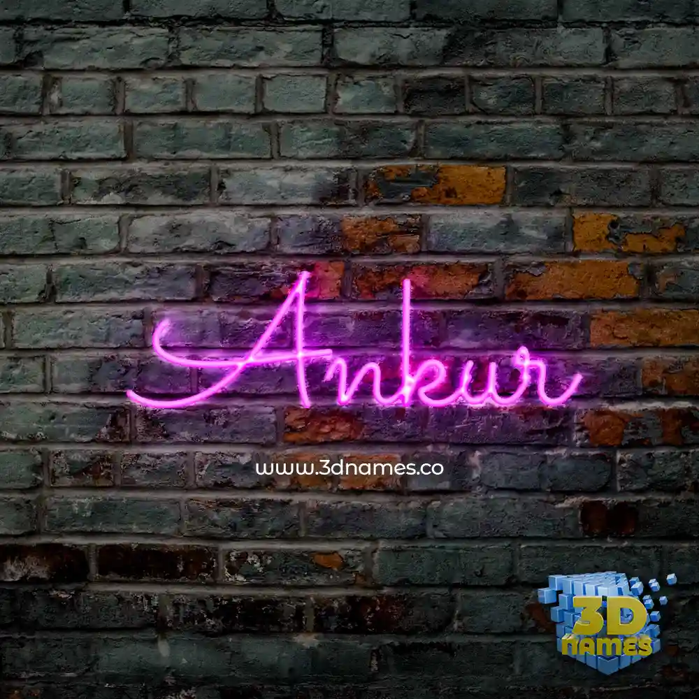 ankur in Pink Neon style - 3D name wallpaper