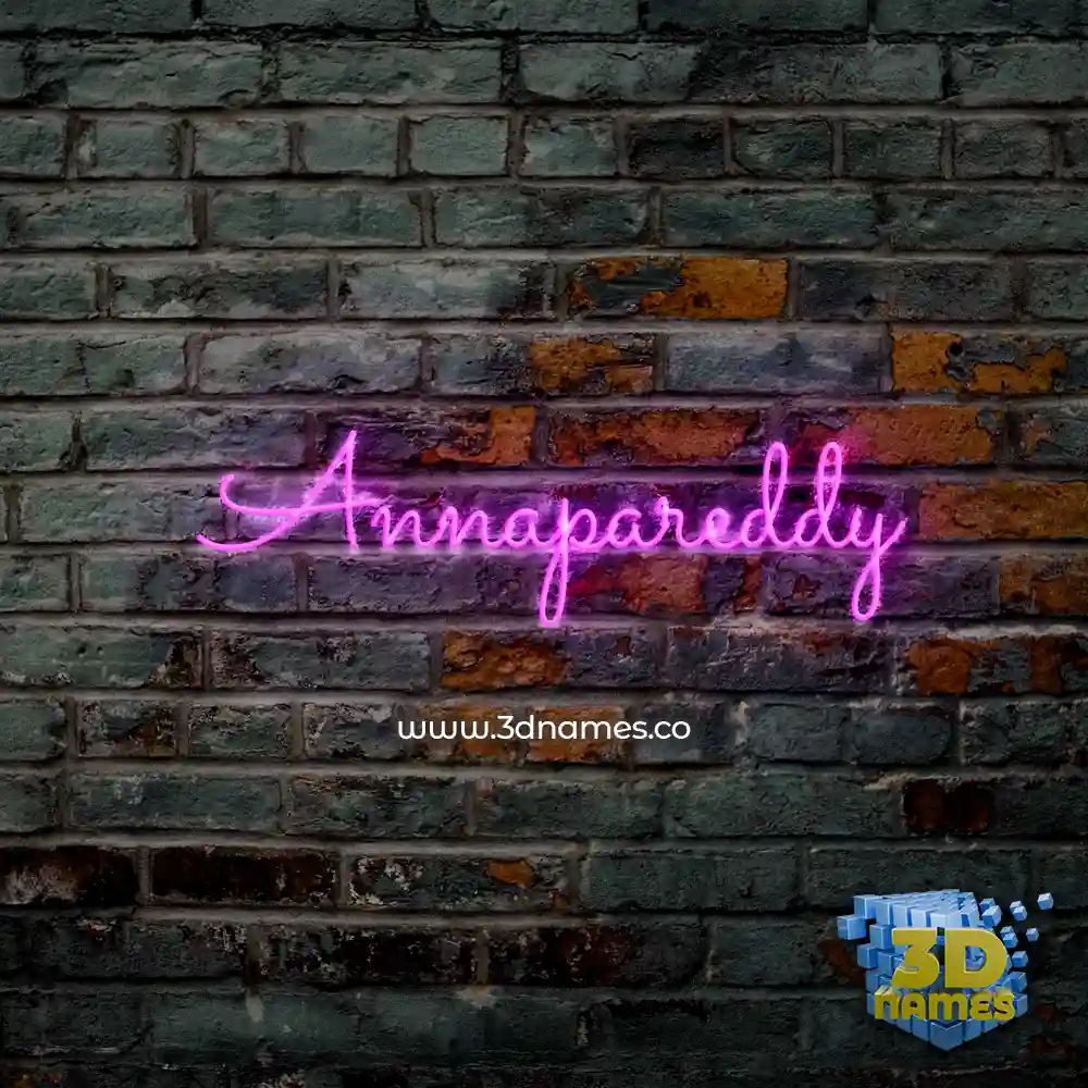annapareddy in Pink Neon style - 3D name wallpaper
