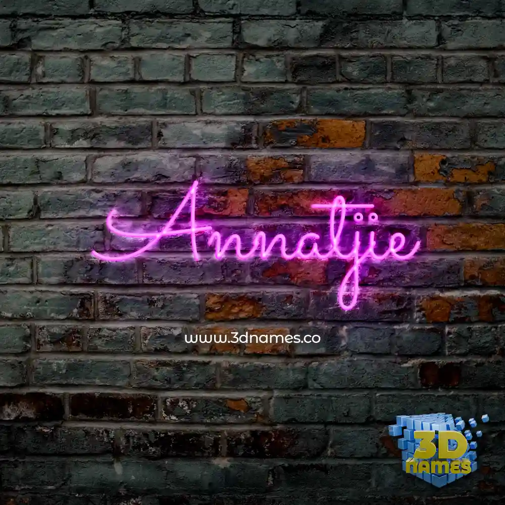 annatjie in Pink Neon style - 3D name wallpaper