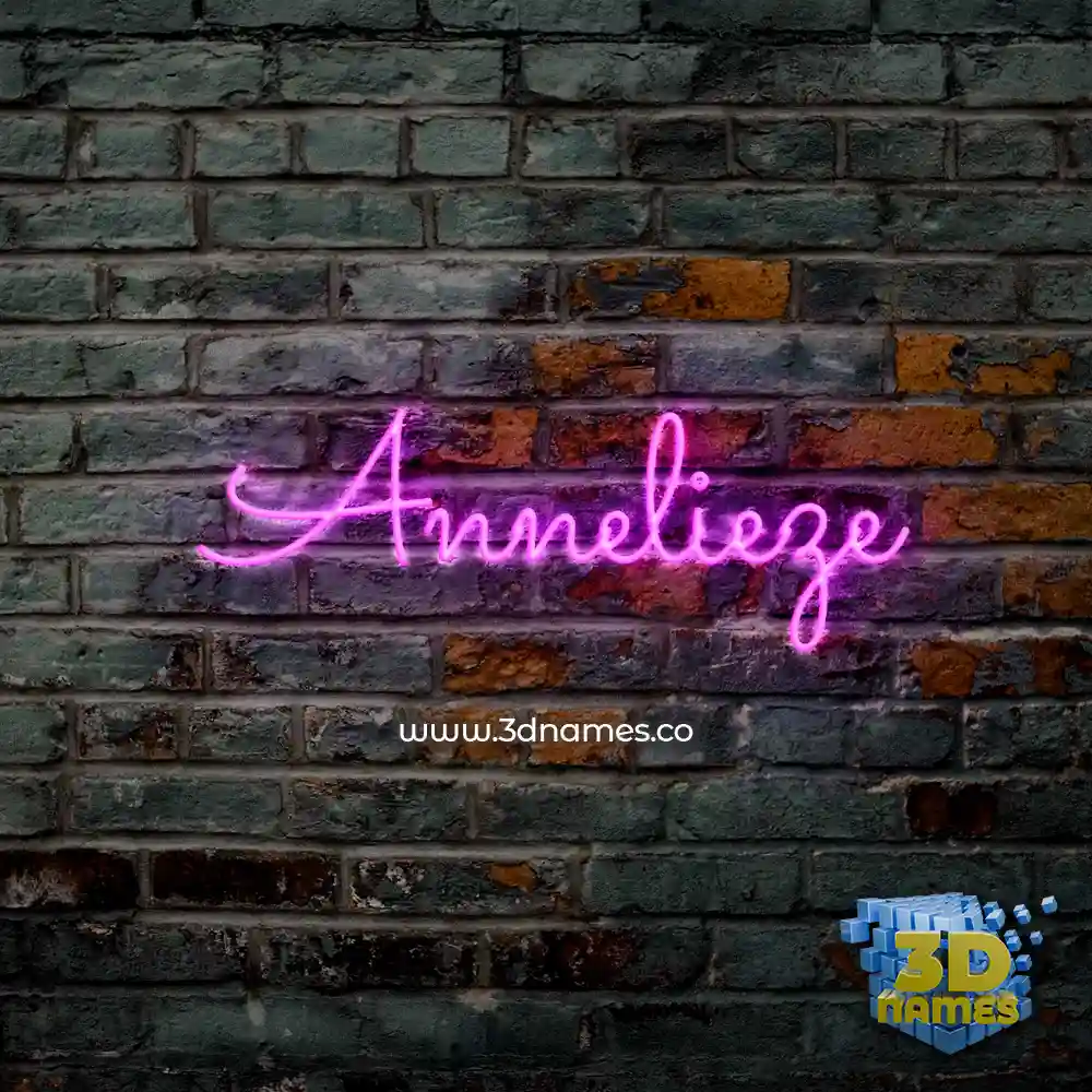 annelieze in Pink Neon style - 3D name wallpaper