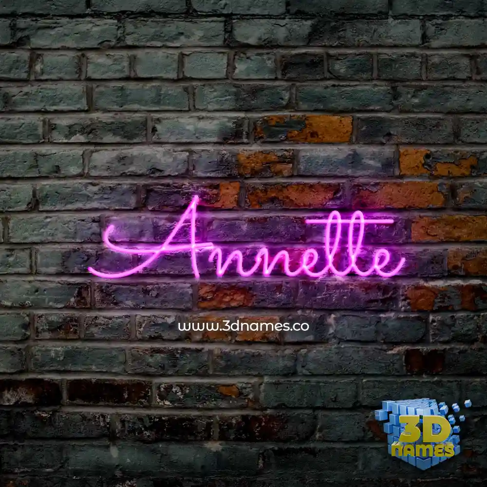 annette in Pink Neon style - 3D name wallpaper