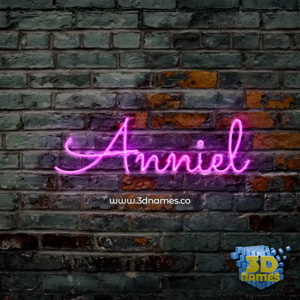 anniel in Pink Neon style - 3D name wallpaper