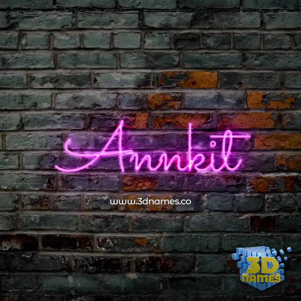 annkit in Pink Neon style - 3D name wallpaper