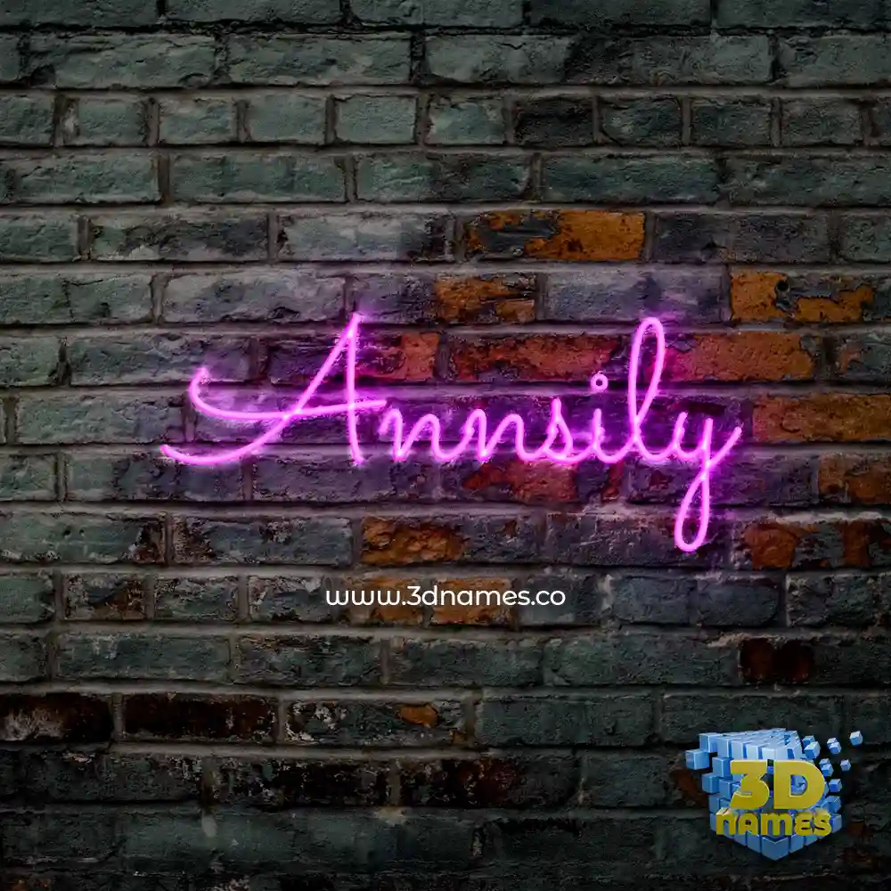 annsily in Pink Neon style - 3D name wallpaper
