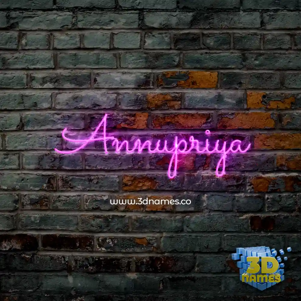 annupriya in Pink Neon style - 3D name wallpaper