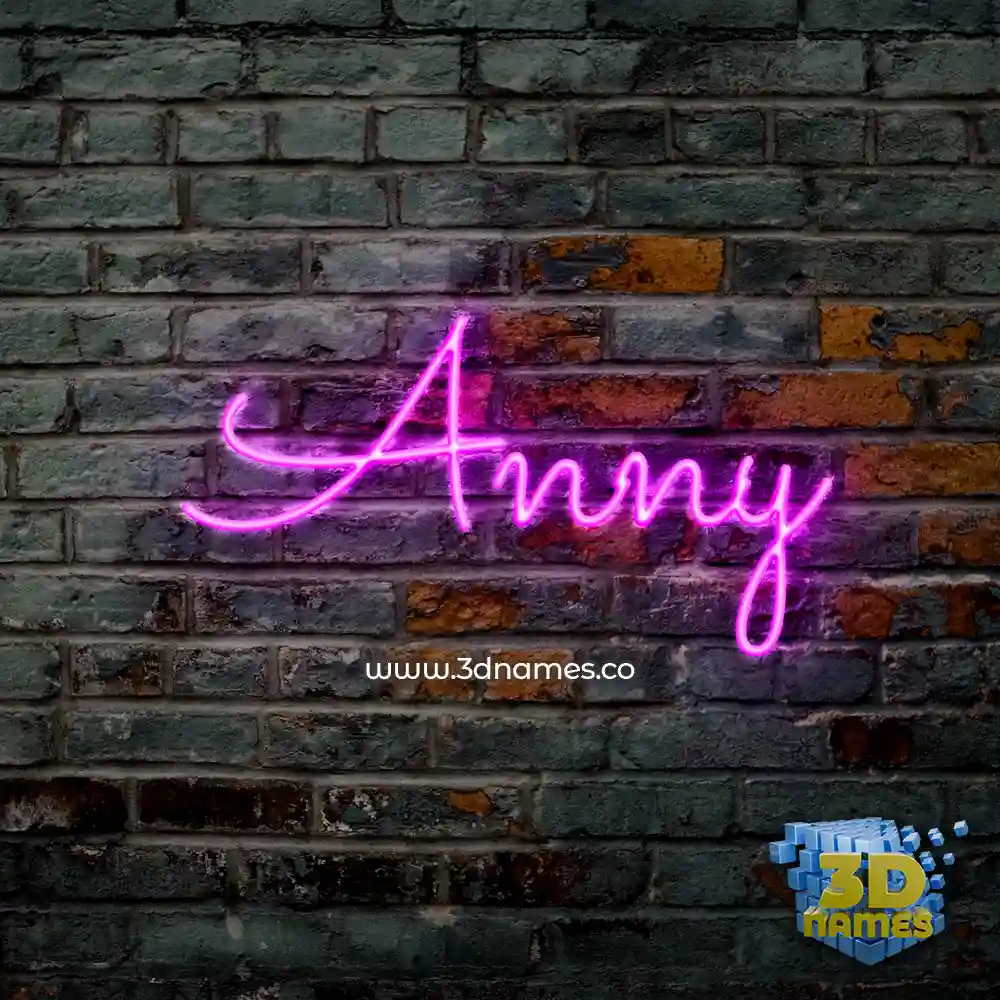 anny in Pink Neon style - 3D name wallpaper