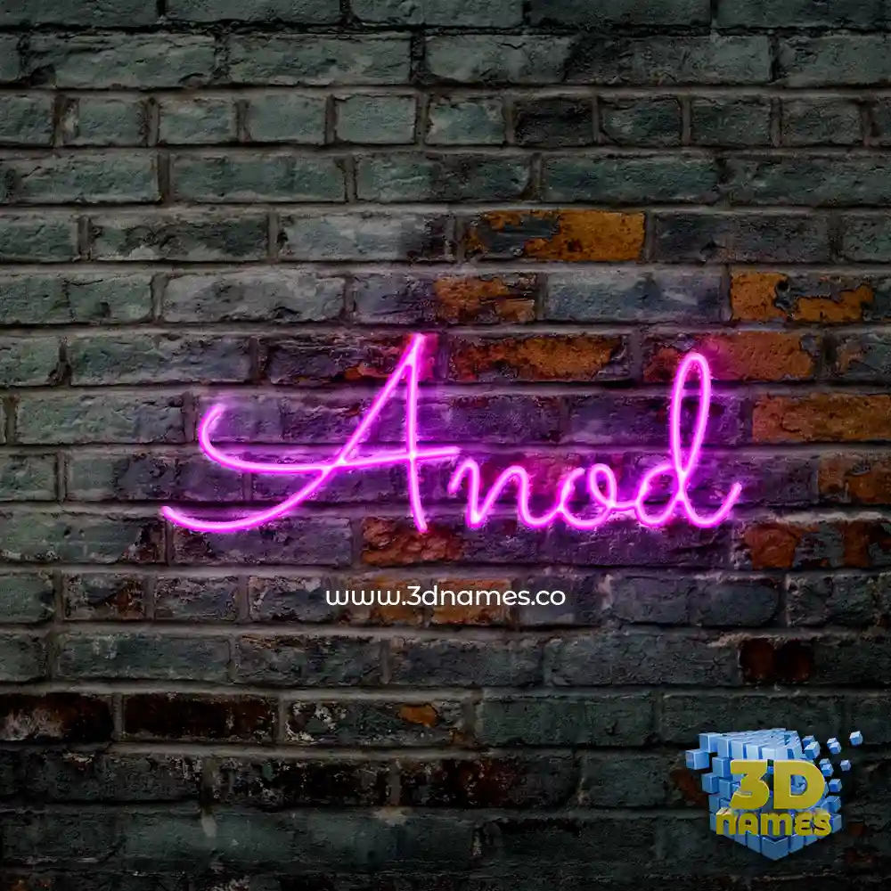 anod in Pink Neon style - 3D name wallpaper