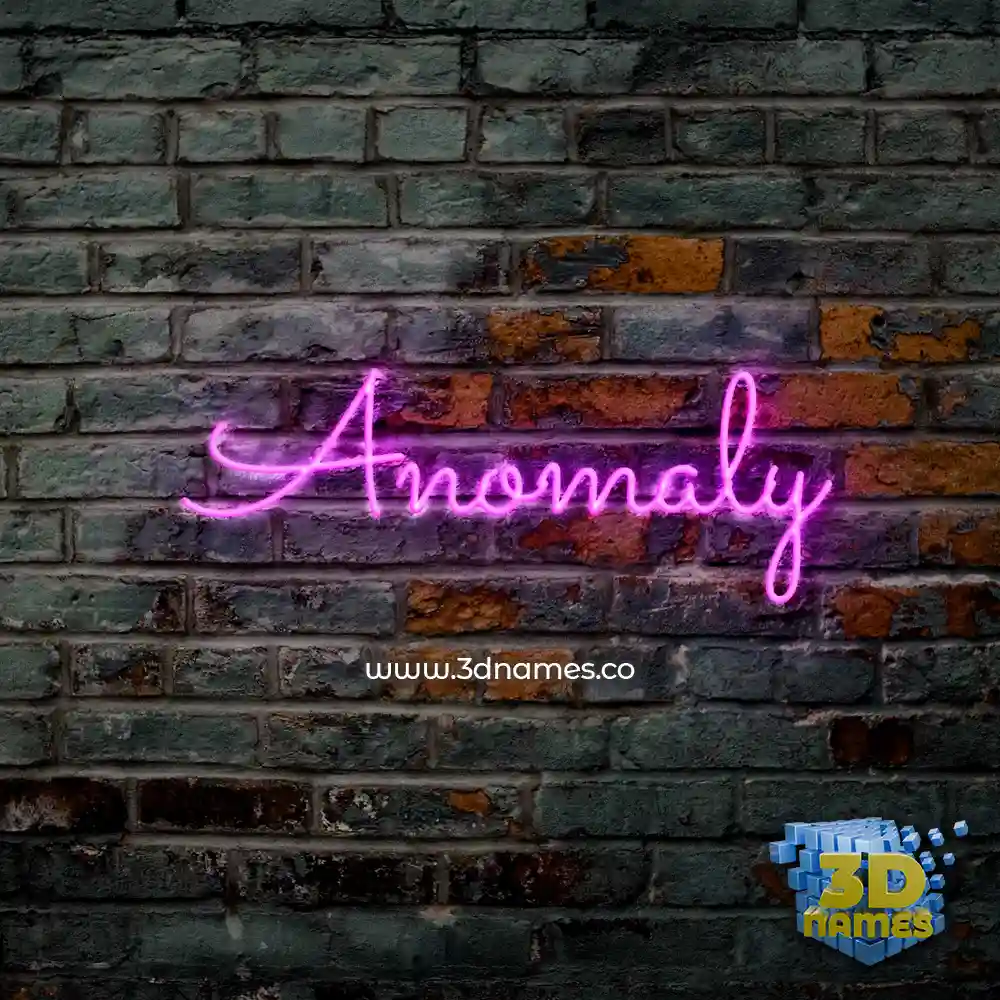 anomaly in Pink Neon style - 3D name wallpaper