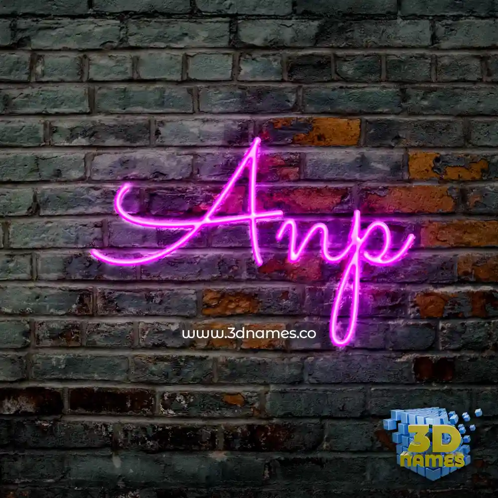 anp in Pink Neon style - 3D name wallpaper