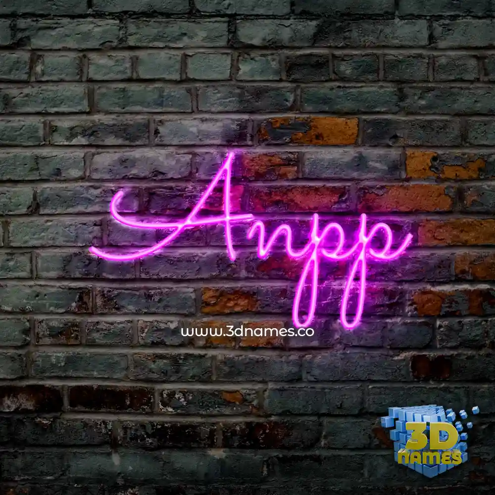 anpp in Pink Neon style - 3D name wallpaper