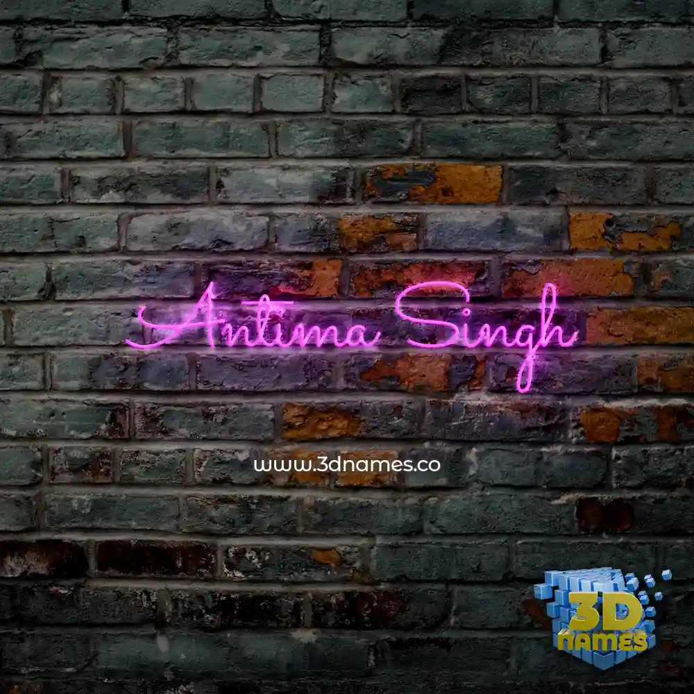 antima singh in Pink Neon style - 3D name wallpaper