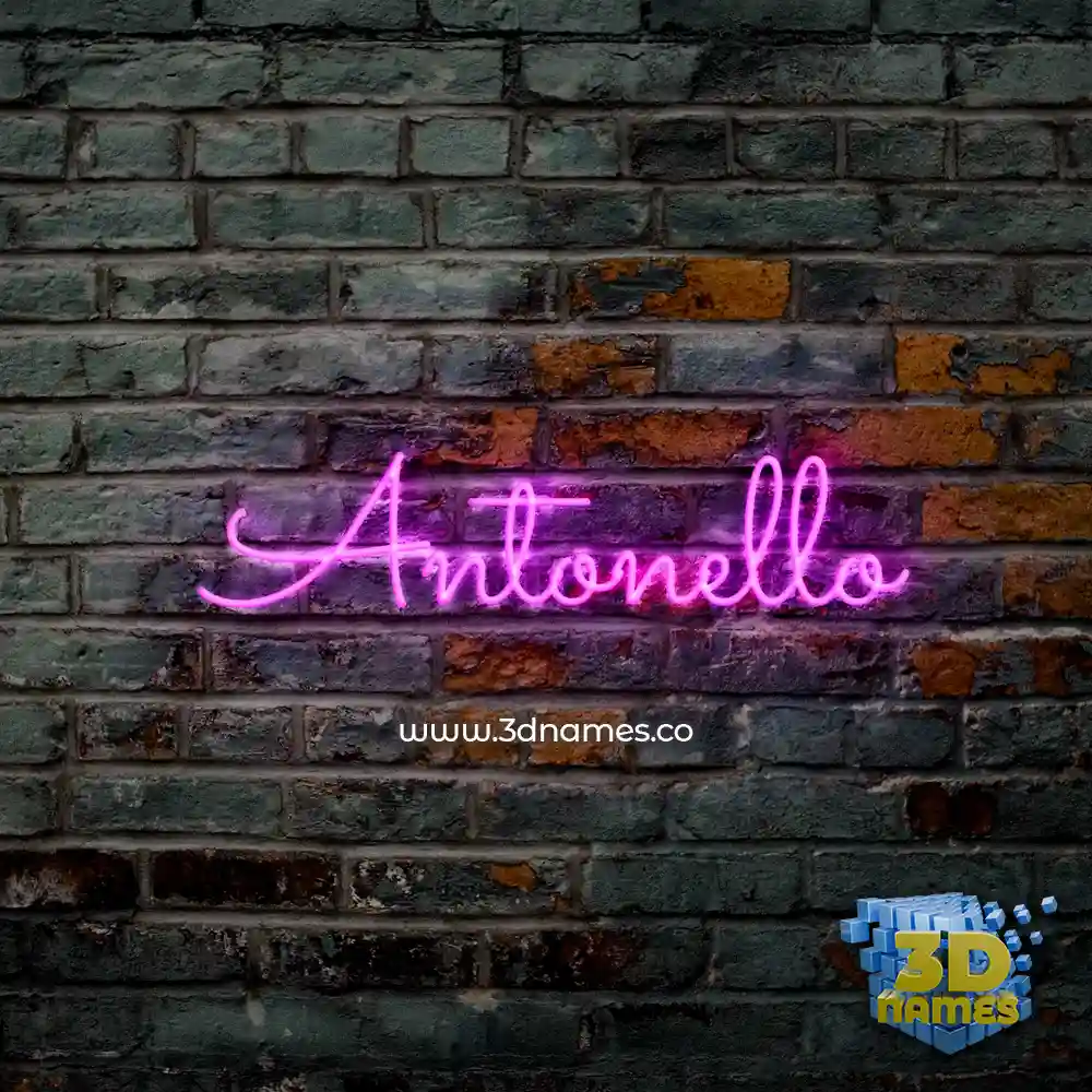 antonello in Pink Neon style - 3D name wallpaper