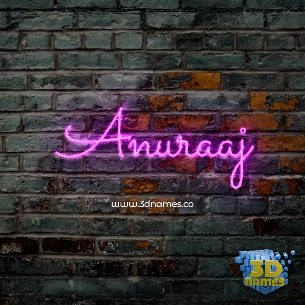 anuraaj in Pink Neon style - 3D name wallpaper
