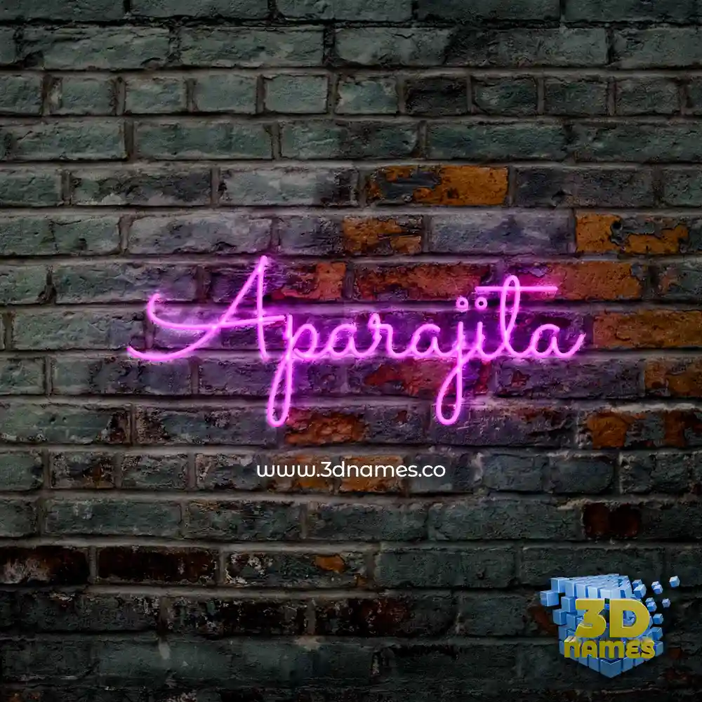 aparajita in Pink Neon style - 3D name wallpaper