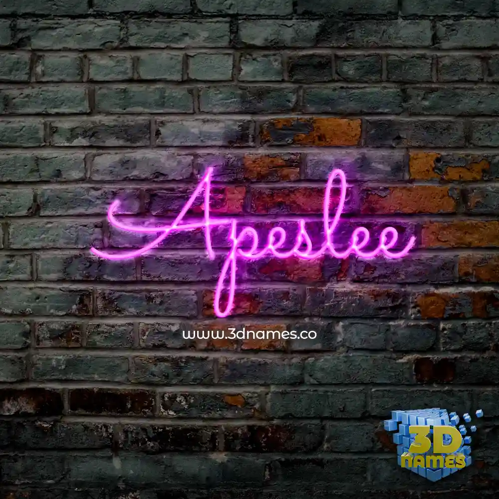apeslee in Pink Neon style - 3D name wallpaper