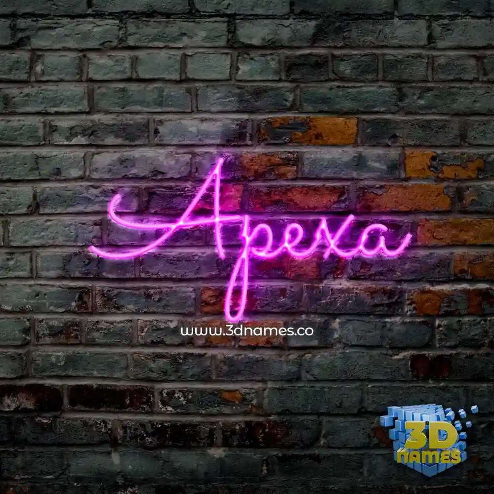 apexa in Pink Neon style - 3D name wallpaper
