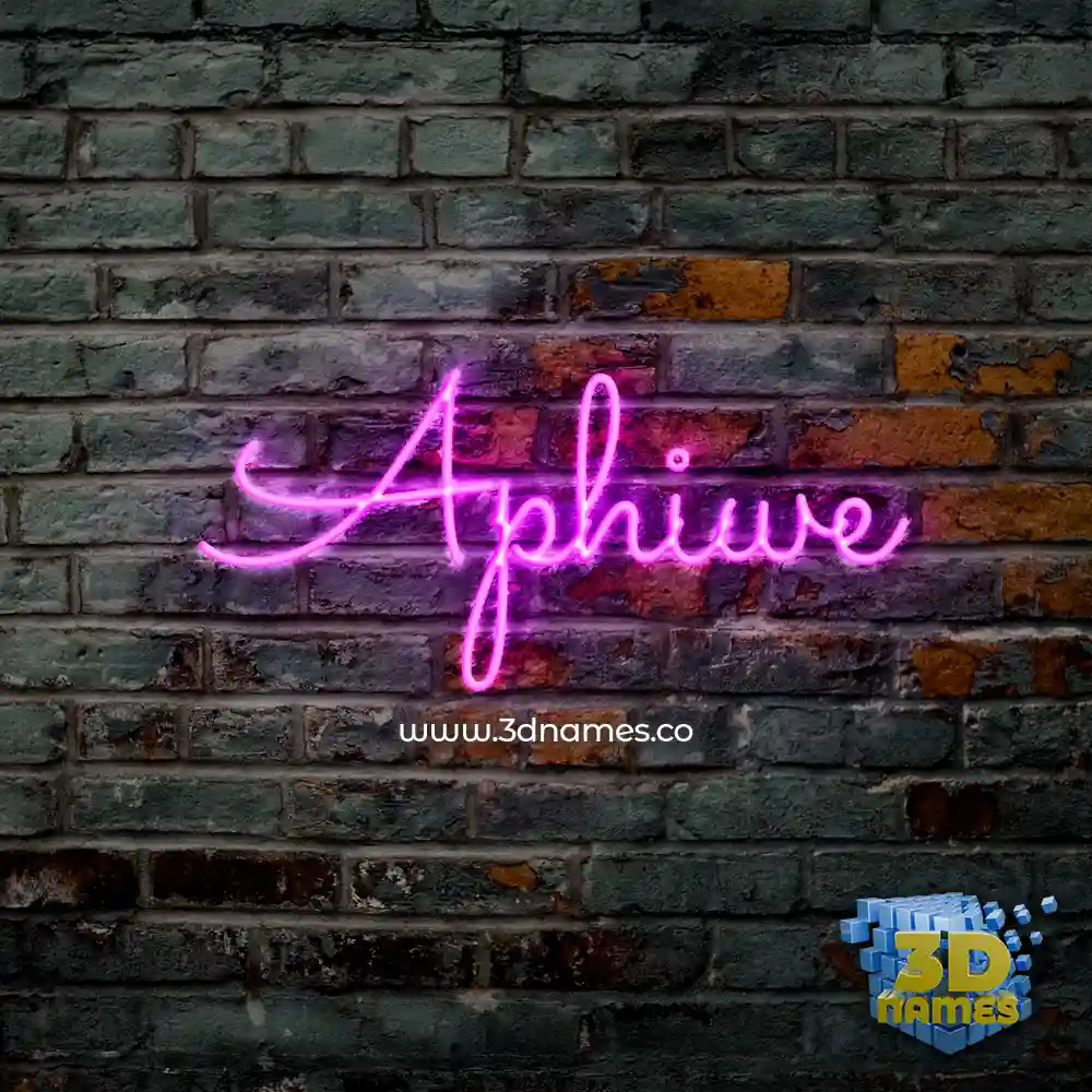 aphiwe in Pink Neon style - 3D name wallpaper