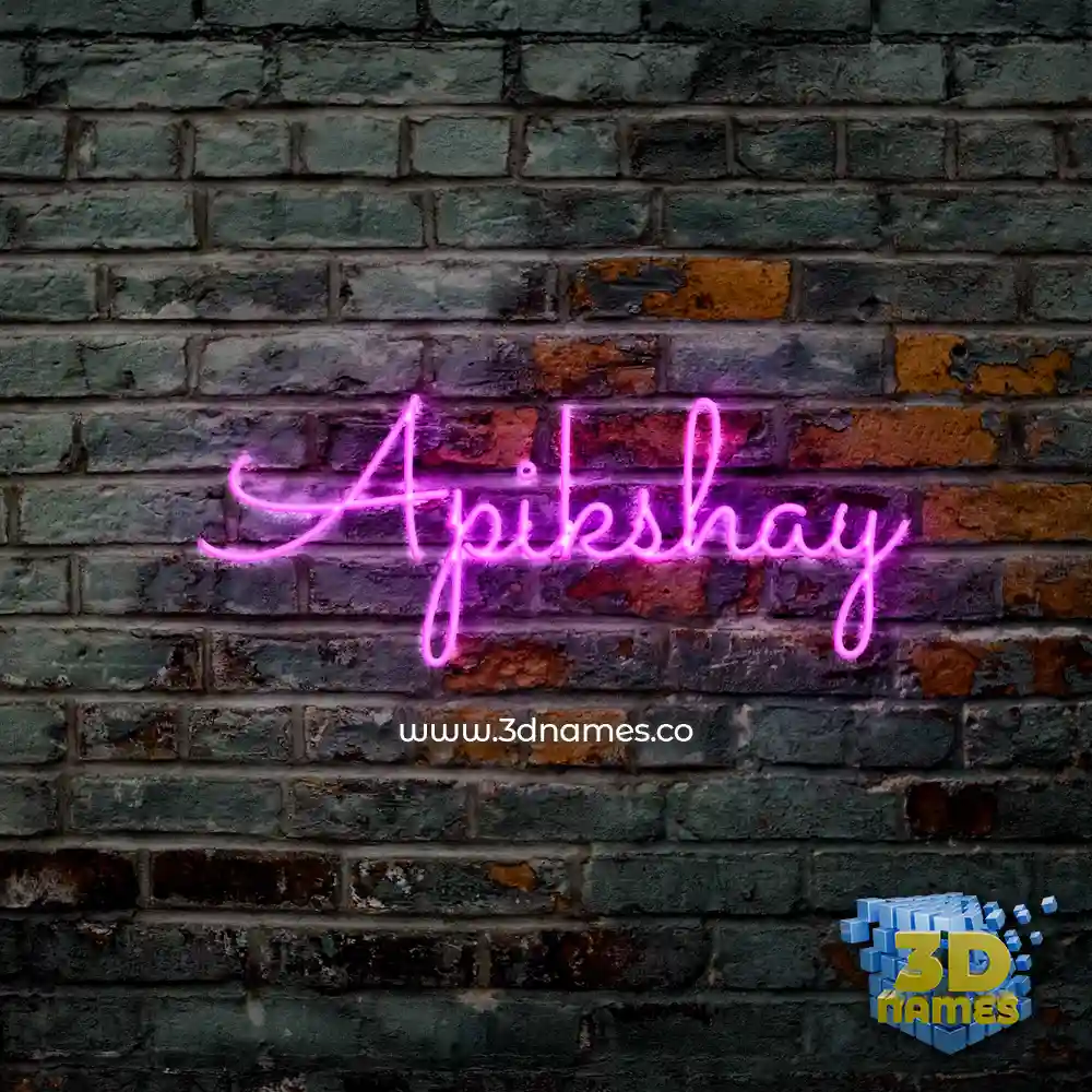 apikshay in Pink Neon style - 3D name wallpaper