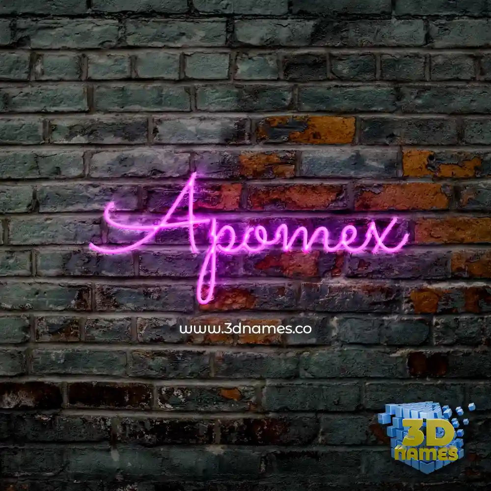 apomex in Pink Neon style - 3D name wallpaper