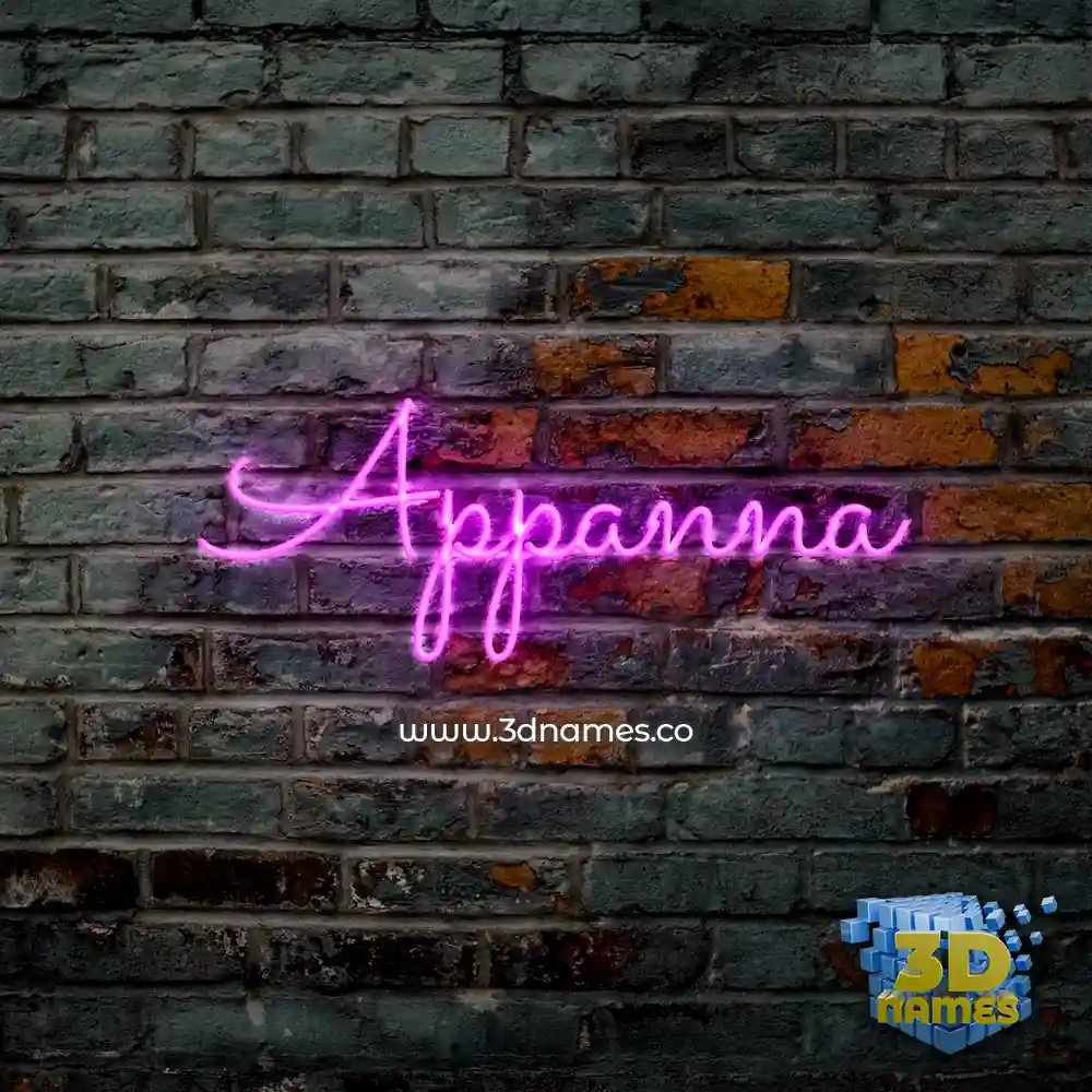 appanna in Pink Neon style - 3D name wallpaper