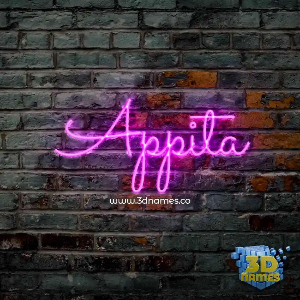 appita in Pink Neon style - 3D name wallpaper